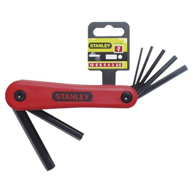 Stanley 7 pcs Folding Hex Key Set - 2.5 mm to 10 mm, Tools,    - Outdoor Kuwait