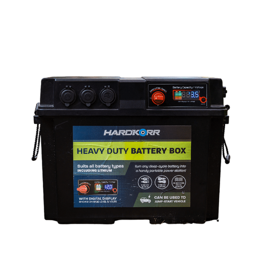 Hardkorr Heavy Duty Battery Box, Batteries, Black   - Outdoor Kuwait