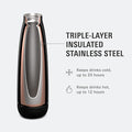 Avana Ashbury Stainless Steel Insulated Water Bottle 18 oz, Water Bottles,    - Outdoor Kuwait